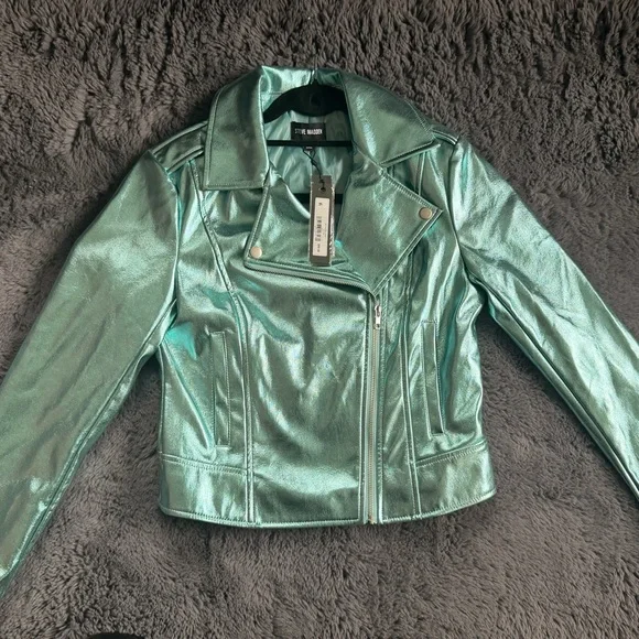 Steve Madden Metallic Moto Women's Jacket - Picture 8 of 14